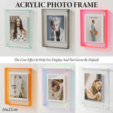 Acrylic Photo Frame Double-Sided Clear Display with Screw Mount â€“ 16x21cm - Colorful