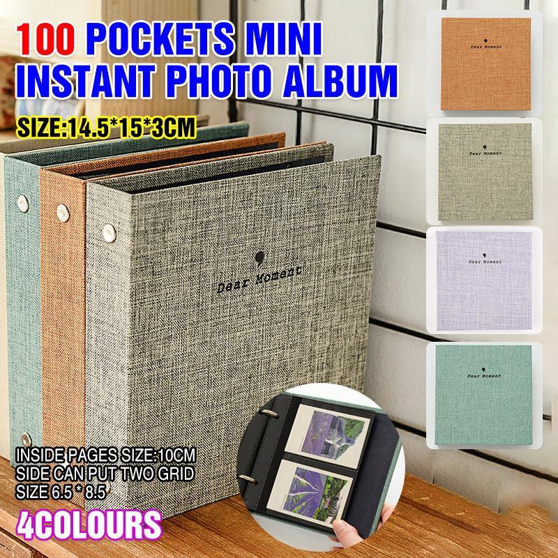 100 Pockets Mini Album for Fujifilm Instax Instant Photos - Grey