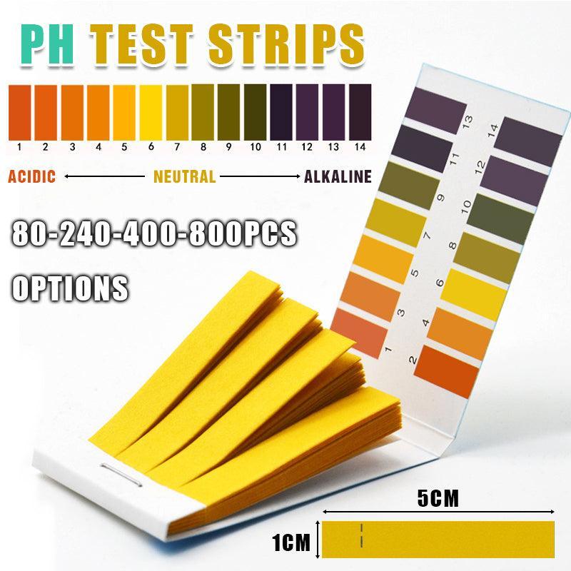 pH Test Strips Universal Litmus Paper for Water Saliva Urine Pool Soil Liquid 1-14 - 80PCS (1 Book)