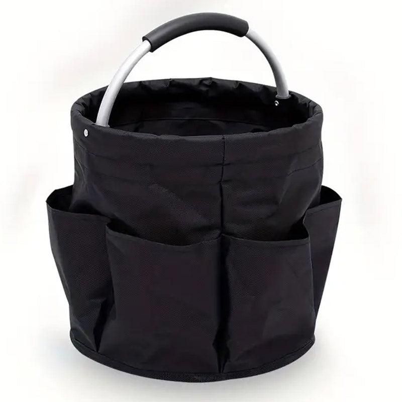 Portable Handheld Collapsible Tool Organizer Storage Box for Home Workshop Tools - Black