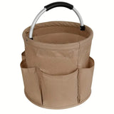 Portable Handheld Collapsible Tool Organizer Storage Box for Home Workshop Tools - Khaki