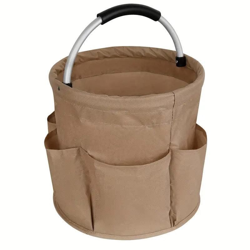 Portable Handheld Collapsible Tool Organizer Storage Box for Home Workshop Tools - Khaki