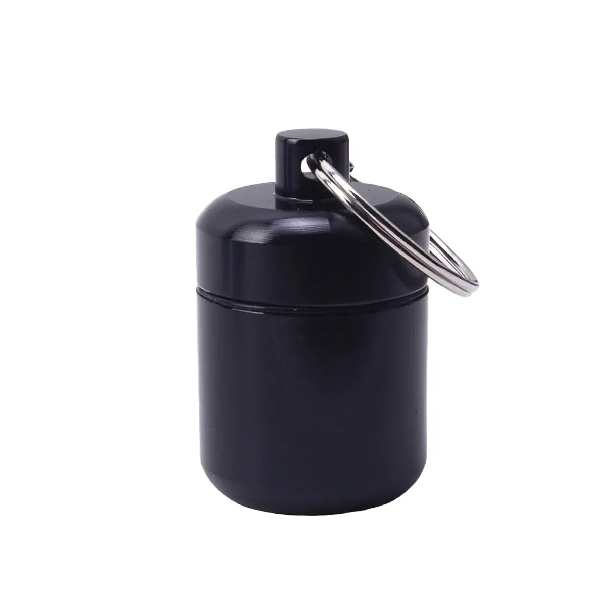 6Pcs Mini Sealed Metal Aluminum Tin Small Item Storage Jar Container Box Use - Black
