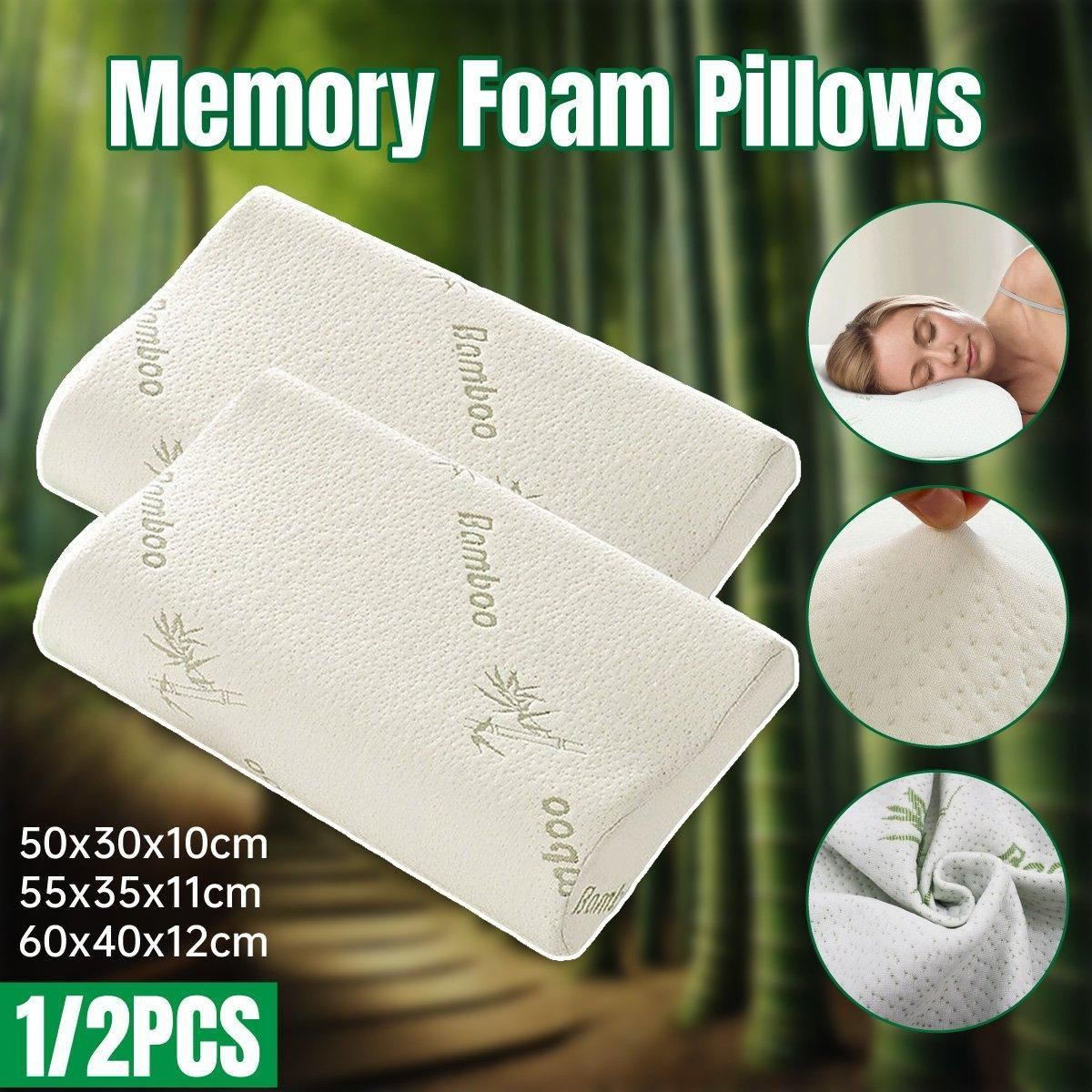 1/2PCS Memory Foam Neck Pillow Wavy Contour Slow Rebound Pillow - 60x40x12cm-1pc