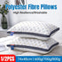 1/2pcs High Rebound Feather Velvet Pillow Washable Soft Bed Cushion Core Support - 800g