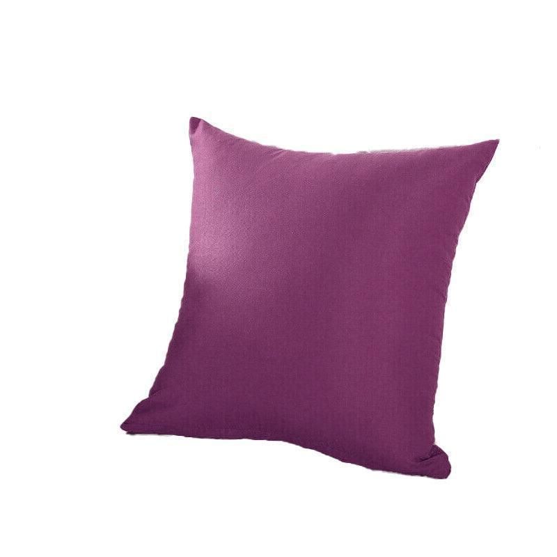 45cm*45cm Multicoloured Plain Solid Colour Cushion Cover Decorative Pillow Case - Dark Purple