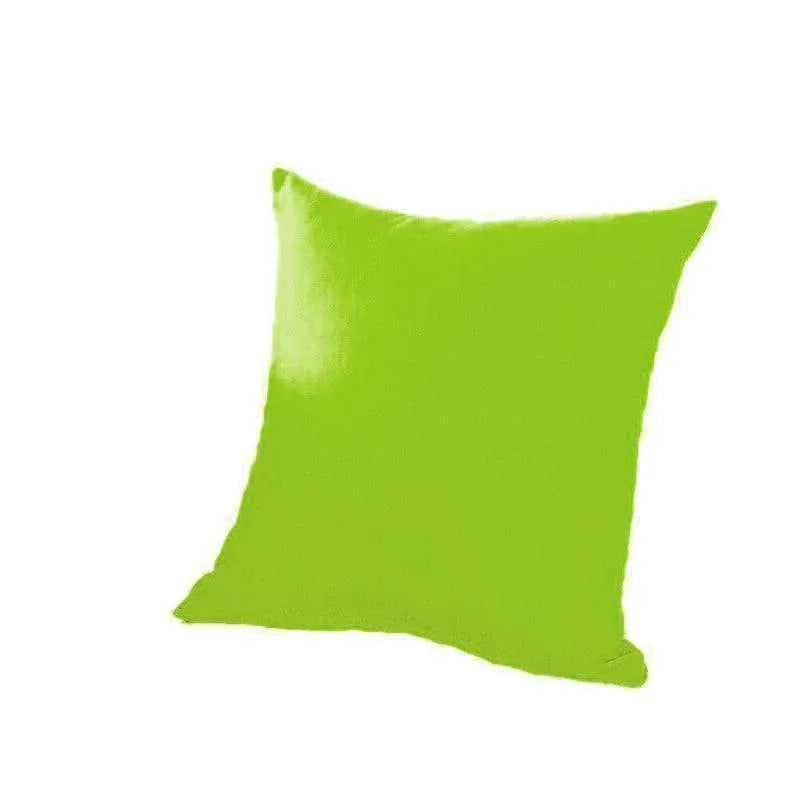 45cm*45cm Multicoloured Plain Solid Colour Cushion Cover Decorative Pillow Case - Green