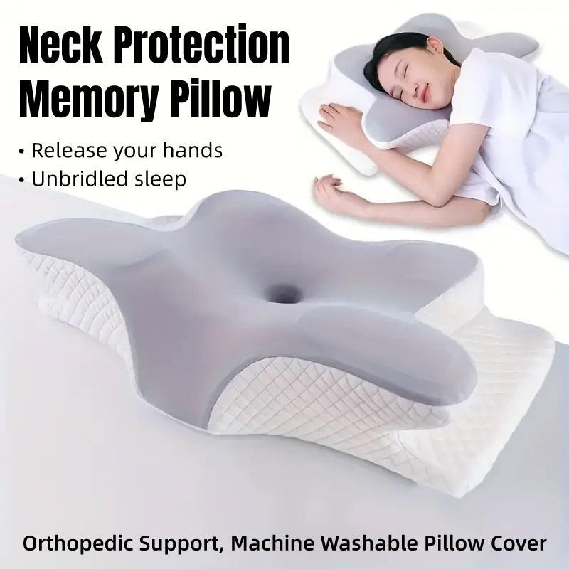 Memory Foam Butterfly Neck Pillow for Enhanced Comfort and Sleep Positioning