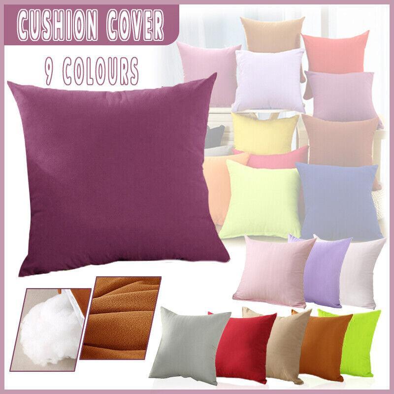 40x40cm Multicoloured Plain Solid Colour Cushion Cover Covers Decorative Pillow Case - Light Coffee