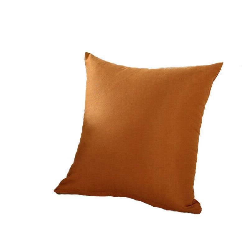 45cm*45cm Multicoloured Plain Solid Colour Cushion Cover Decorative Pillow Case - Light Coffee