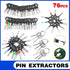 76Pcs/Set Pin Ejector Wire Kit Extractor Auto Terminal Removal Connector Tool