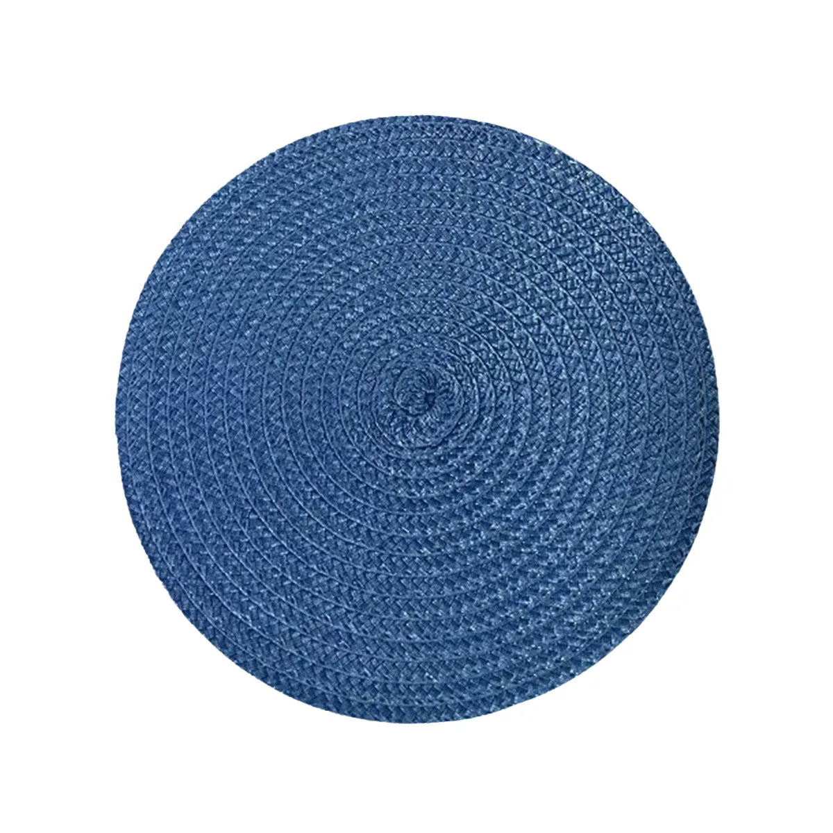 4PCS Table Mats Cup Mats Round Bowl Mats Heat Insulation Set for Household Use - Sapphire blue