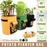 10 Gallon Potato Grow Planter Container Bag Pouch Root Plant Growing Pot Side Window - Green