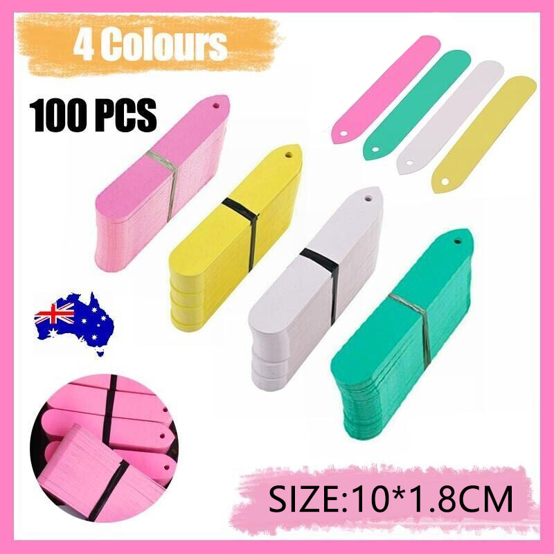 100PCS Plant Labels Flexible Pvc Plastic Garden Tag Nursey Seeding Marker Pen Bulk Sale - Yellow