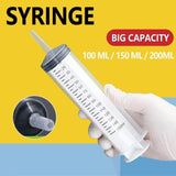 100-200Ml Reusable Hydroponics Nutrient Measuring Syringe - 100ML