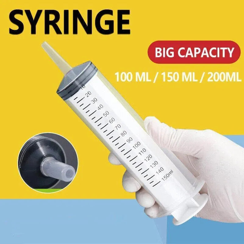 100-200Ml Reusable Hydroponics Nutrient Measuring Syringe - 150ML