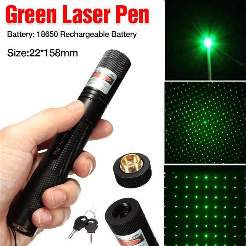 990 Miles Strong Beam Green Laser Pointer Pen 532Nm Lazer Flashlights Torch Au