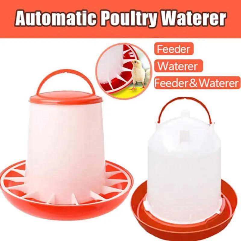 Durable Poultry Feeder and Waterer for Chicken and Chook Farming Use - Waterer