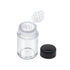 10Pcs Clear Powder Jar with Lid Airtight Refillable Cosmetic Storage Jar - Black