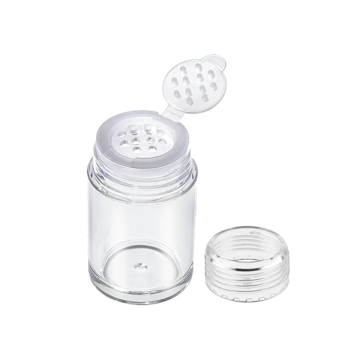 10Pcs Clear Powder Jar with Lid Airtight Refillable Cosmetic Storage Jar - Clear