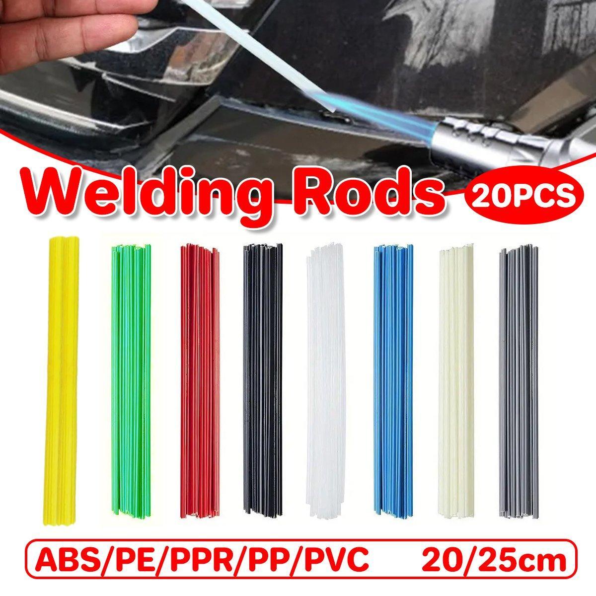 Bumper Plastic Welding Rod Torch 50CM/25CM Assorted Colours and Materials - White - PP 25cm