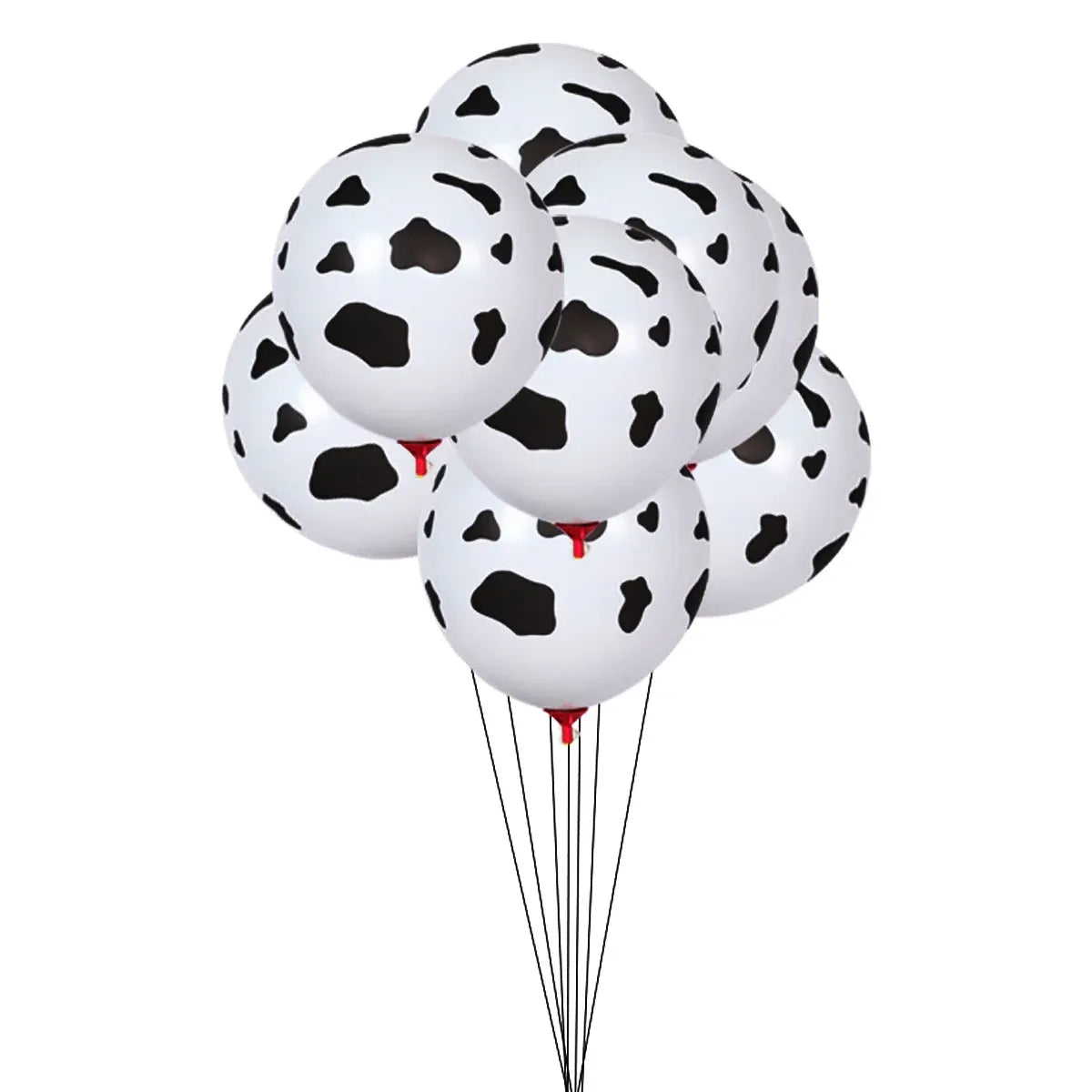 12pcs Cow Print or Paw Print Balloons White Latex Party Decorations 12 Inch - Cow