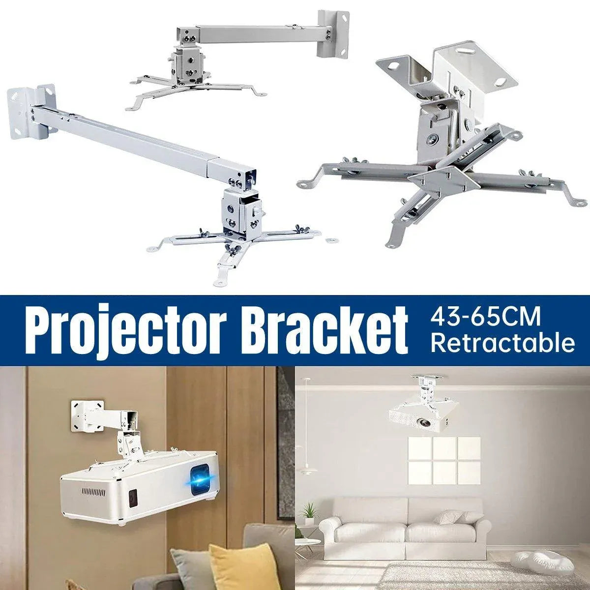 Universal Projector Ceiling Mount Bracket Telescopic Adjustable Lifting Hanger