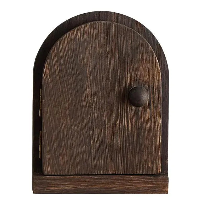 Solid Wood Wall Switch Protector Cover Socket Decorative Frame Masking Cover - Dark Wood