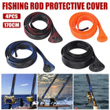 4PCS Retractable Fishing Rod Protector Mesh Tube Durable Lightweight 35x170mm