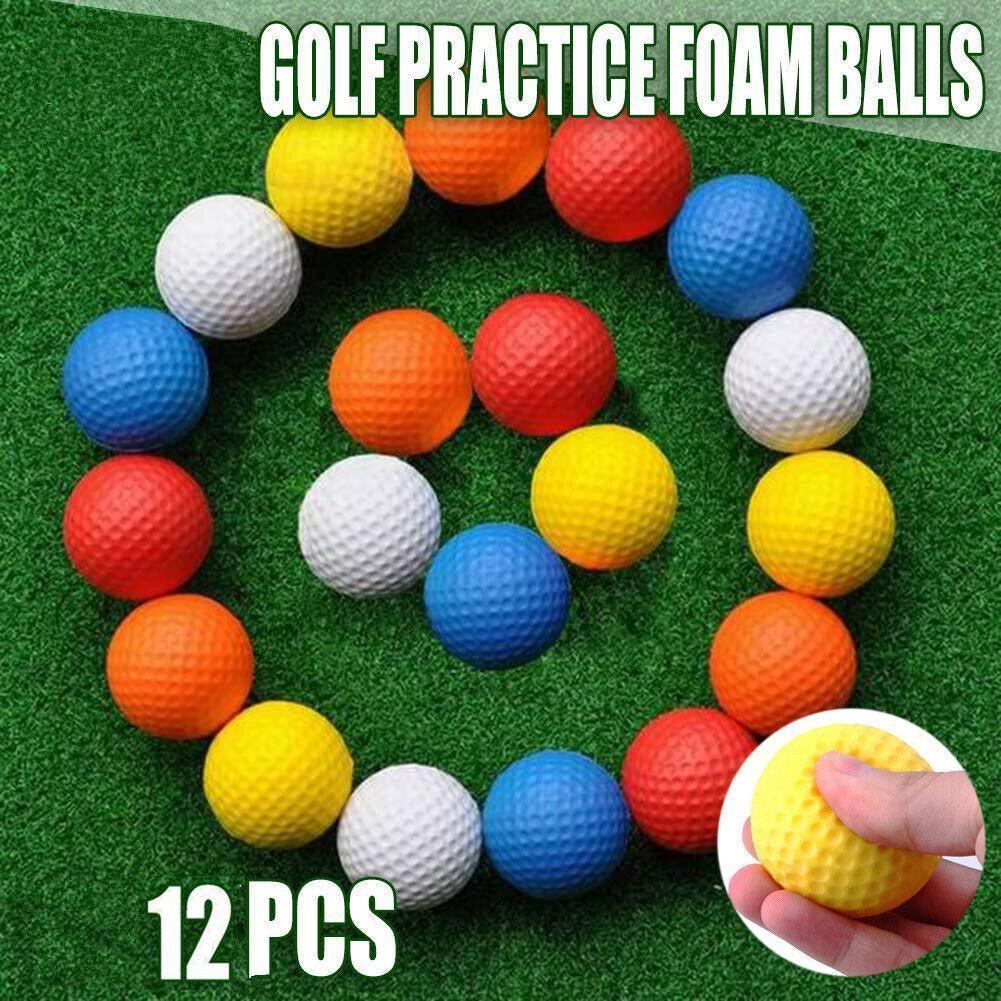 12 Pack Indoor/Outdoor Golf Practice Foam Balls - Red