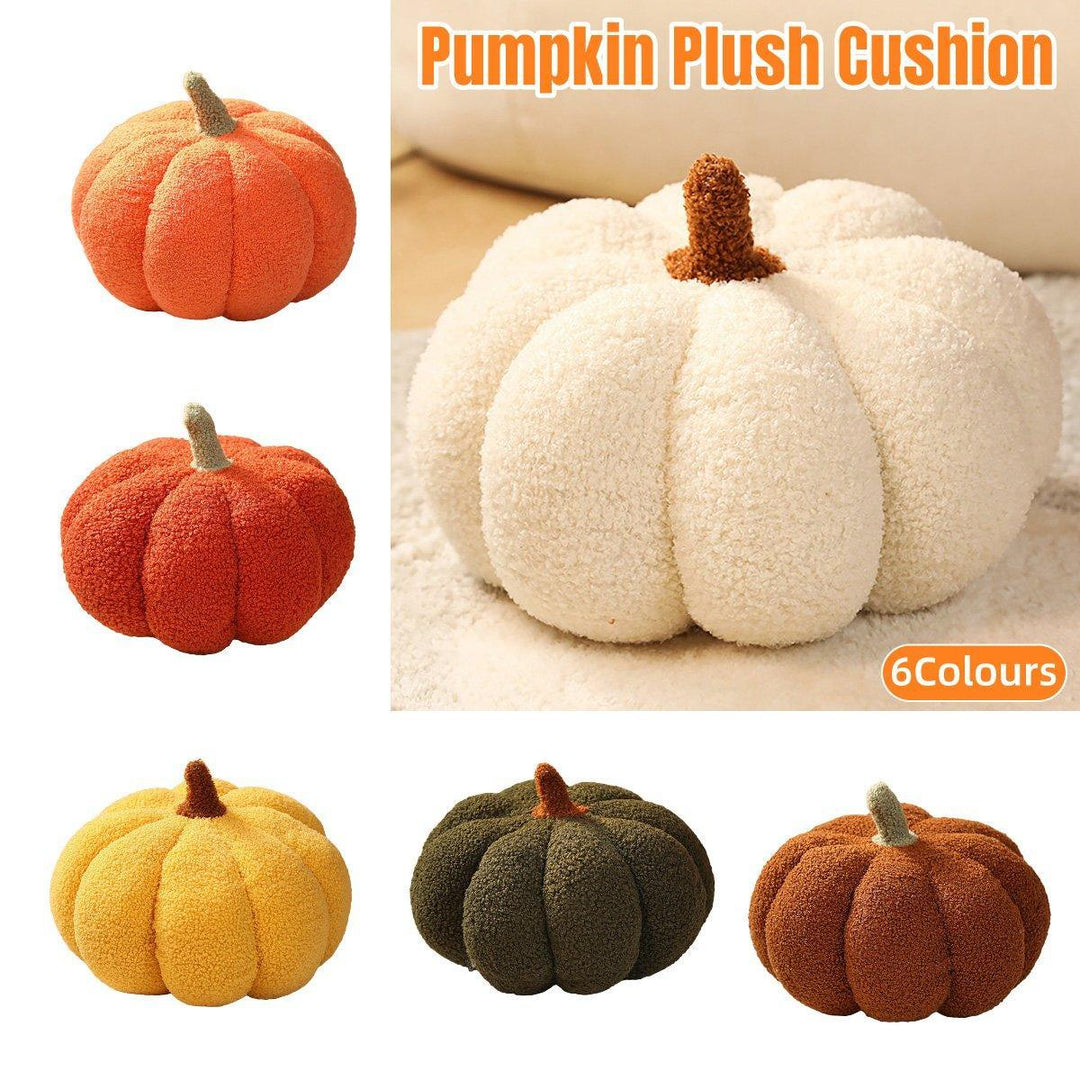 Soft Plush Pumpkin Pillow Cushion Sofa Living Room Bay Window Decor Indoor Toy - Dark Green