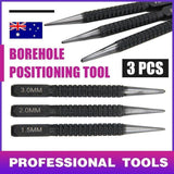 Nail Centre Punch Set 3PCS Round Head Wood Metal Super Impact Resistance