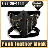 Punk Style Chain Mask Gothic Party Face Cover Cosplay Accessory for Men Women