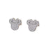 Cute Mouse Girls Clear Crystal Earrings Iced Out Cute Lady&