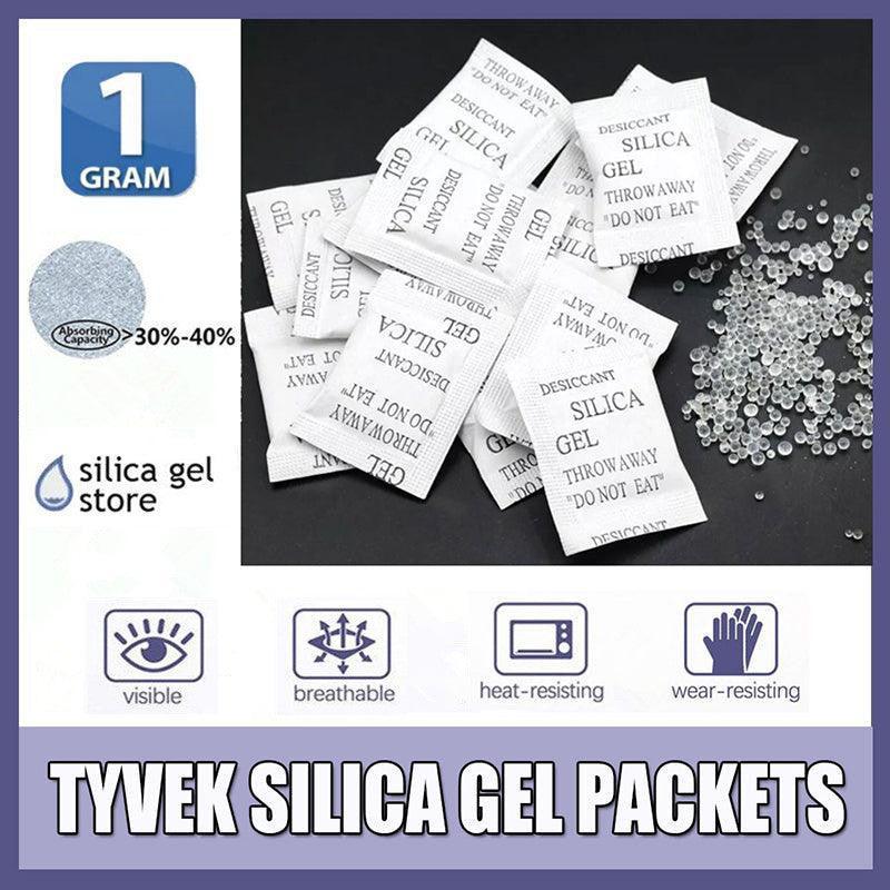 Up To2000X 1G Silica Gel Packets Moisture Absorber Desiccant Reusable Food Grade - 50 PCS
