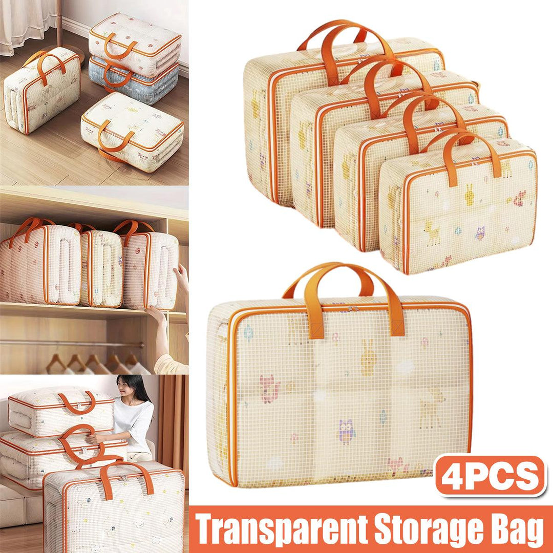 4pcs Large Capacity Quilt Storage Bags for Clothes Luggage Moving Organising Bag