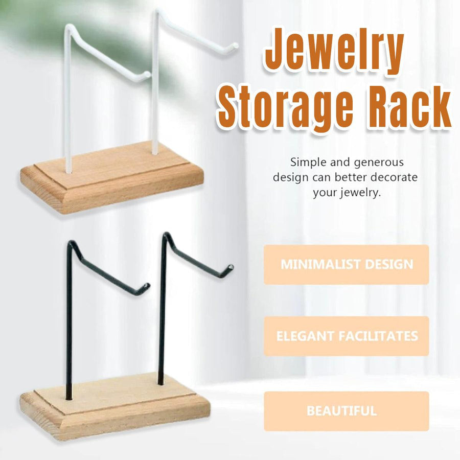 Iron Earrings Display Rack Jewellery Holder Hanging Keychain Bracelet Shelf - White