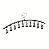 3PCS Windproof Clothes Drying Rack Balcony Hanger Pantyhose Underwear Clips - Black