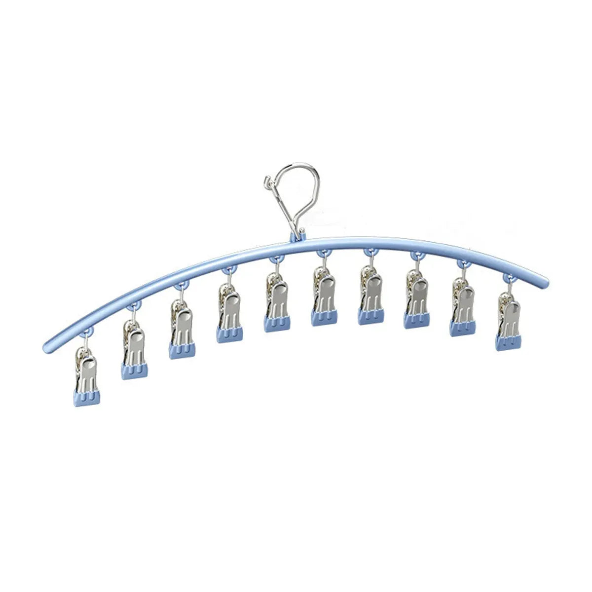 3PCS Windproof Clothes Drying Rack Balcony Hanger Pantyhose Underwear Clips - Blue