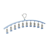 3PCS Windproof Clothes Drying Rack Balcony Hanger Pantyhose Underwear Clips - Blue
