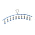 3PCS Windproof Clothes Drying Rack Balcony Hanger Pantyhose Underwear Clips - Blue