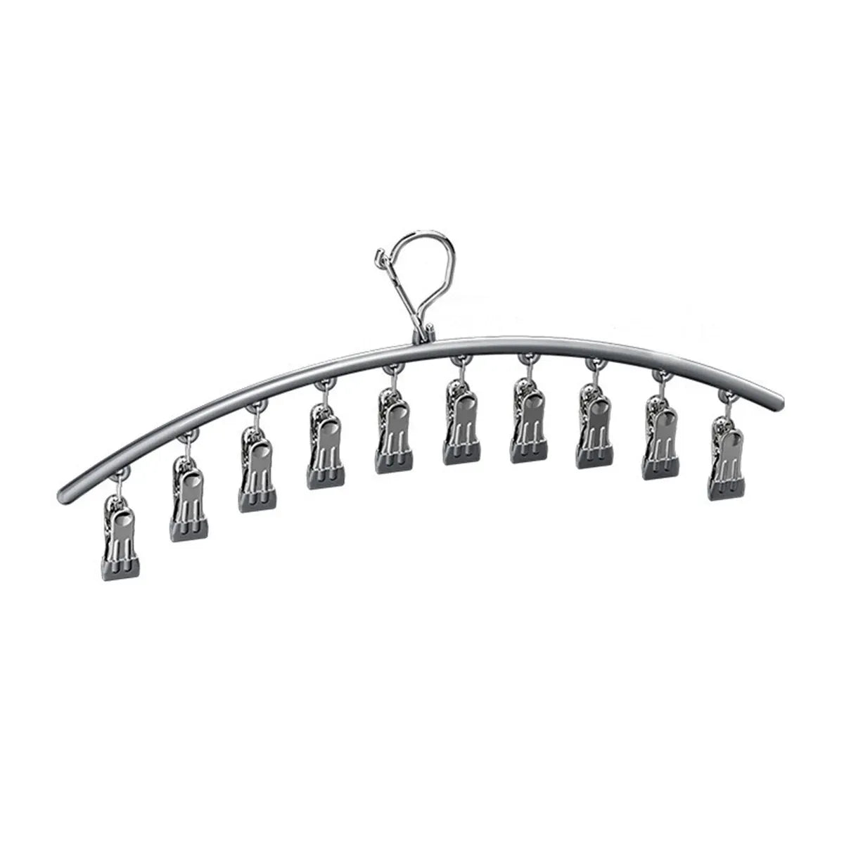3PCS Windproof Clothes Drying Rack Balcony Hanger Pantyhose Underwear Clips - Grey