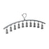 3PCS Windproof Clothes Drying Rack Balcony Hanger Pantyhose Underwear Clips - Grey