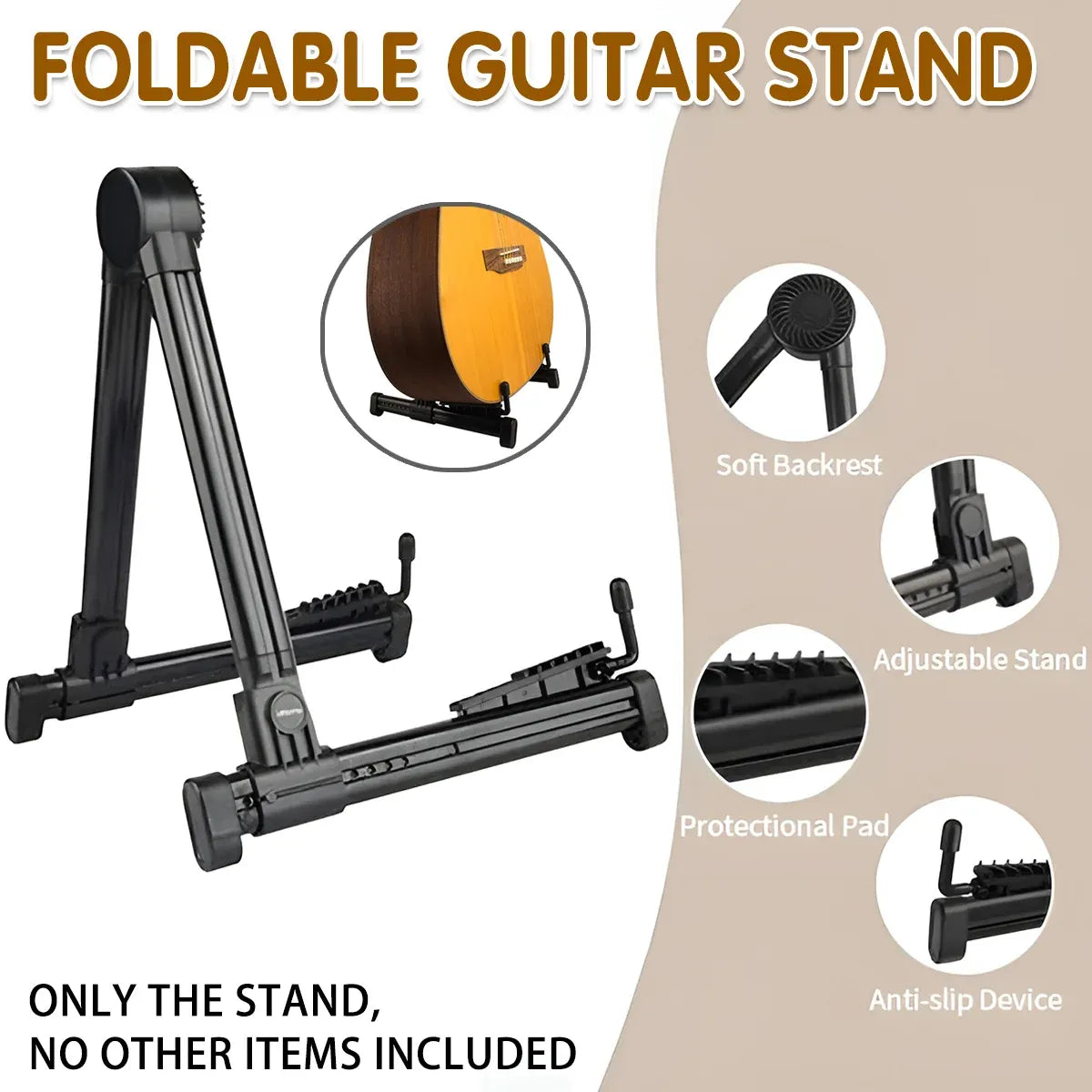 Folding Guitar Stand Pedestal Bracket Guitar Stand Floor Stand Portable Stand