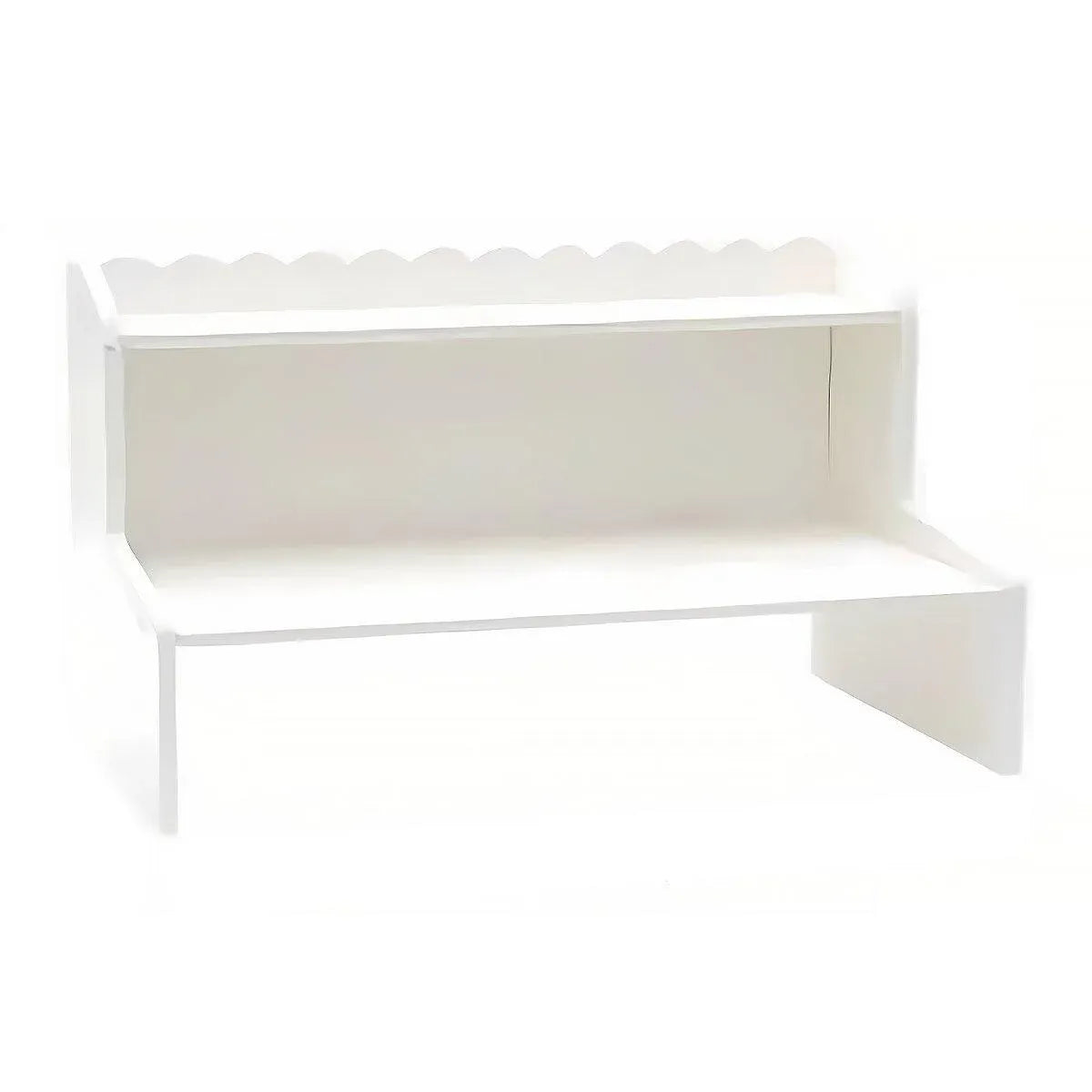 Elevated Double Layer Desktop Storage Rack for Office Dormitory Cosmetics Books - L