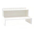 Elevated Double Layer Desktop Storage Rack for Office Dormitory Cosmetics Books - L
