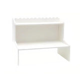 Elevated Double Layer Desktop Storage Rack for Office Dormitory Cosmetics Books - M