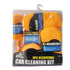 9PCS Car Cleaning Kit Microfiber Towel Wax Sponge Wheel Brush Gloves Set Use - Orange