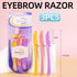 3PCS Folding Eyebrow Razor Facial Hair Trimmer for Women with Protective Guard