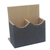 Hotel Remote Control Holder Leather Desk Organiser Caddy for TV AC Storage - Brown